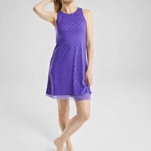 NEW Oiselle Womens Purple Racerback Tennis Dress XS Textured